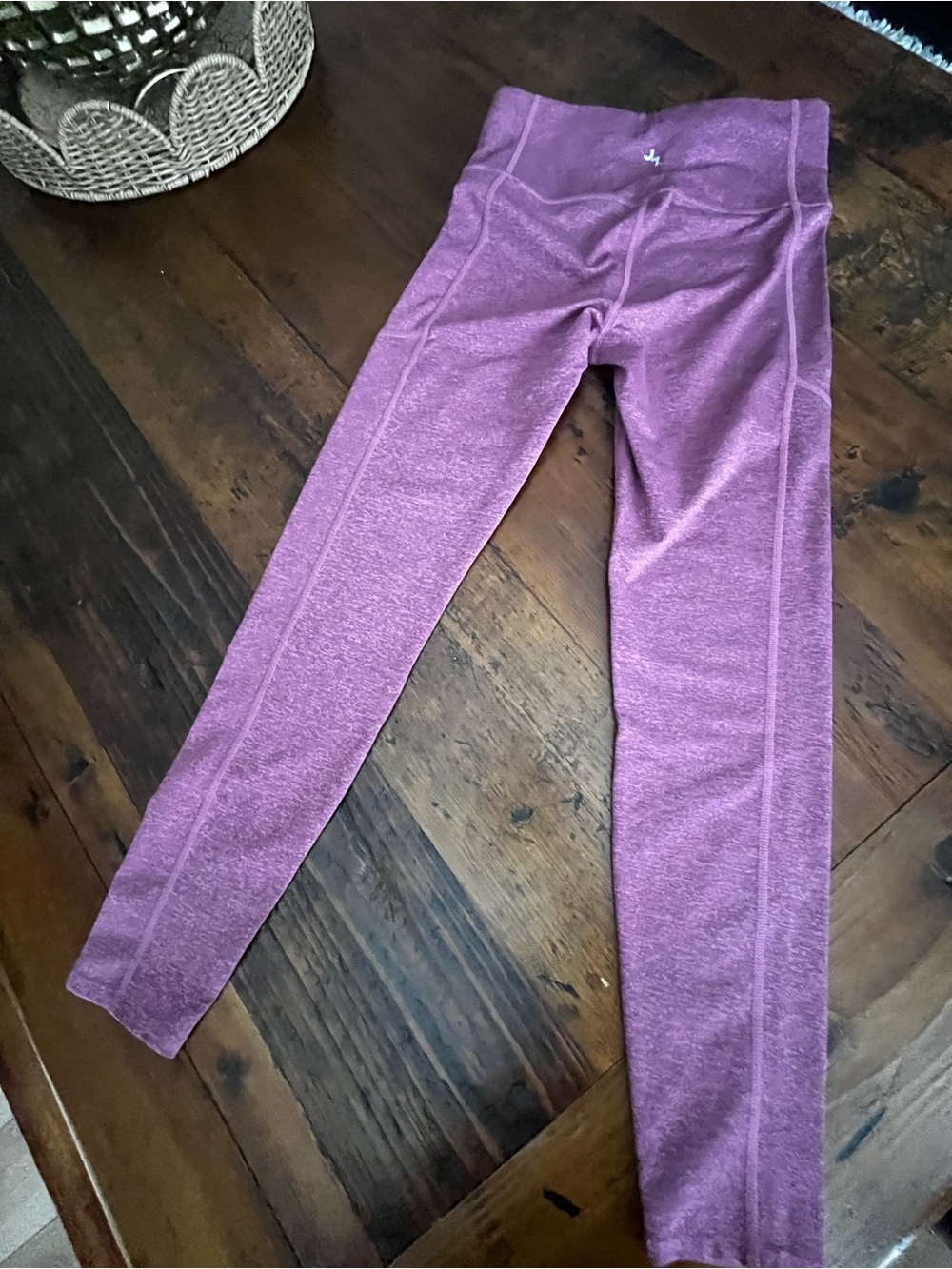 JoyLab Heathered Plum Cropped Tank & Leggings Set - Picture 3 of 6